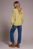 Mandarin Collar Long Puff Sleeve Sweater