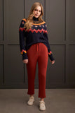 Novelty Yarn Mock Neck Intarsia Sweater from Tribal