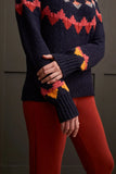 Novelty Yarn Mock Neck Intarsia Sweater from Tribal