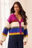 Soft Knit Drop Shoulder V-Neck Cardigan