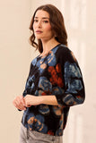 Soft Yarn Three Quarter Sleeve Crewneck Sweater