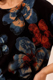 Soft Yarn Three Quarter Sleeve Crewneck Sweater