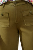 Sophia High-Waisted Kick-Flare Jeans With Front Pockets